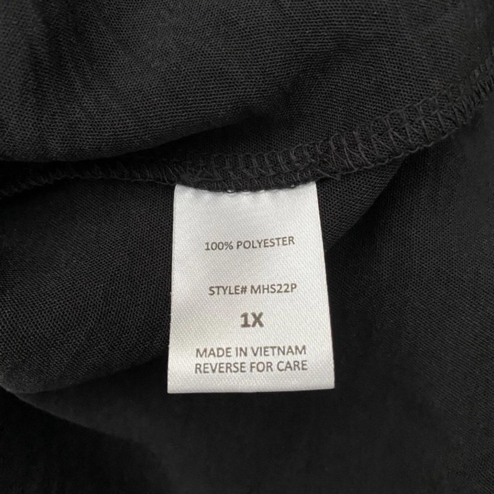ANDREE BY UNIT Deep charcoal Black. Ruffle Sleeve Top - Picture 7 of 8